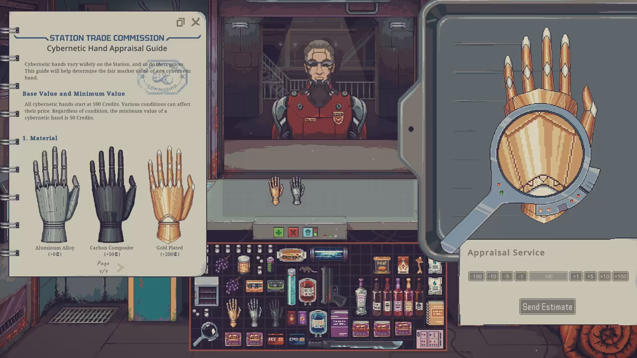 An illustrated guide showing aluminum, carbon and gold hands, and a large gold hand on an inspection tray.